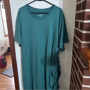 Universal Thread Size 3x Teal V-Neck Tee Shirt Dress